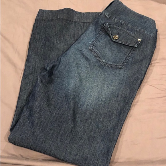Apt 9 Wide Leg Lightweight Denim Pants 